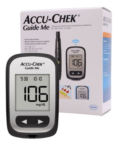 Pack  Glucómetro - Accu-chek® Guide Me 50 Tiras + 50 Lanceta