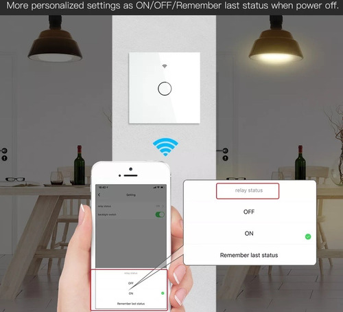 Interruptor Luz Inteligente Táctil, Control Desde Pared