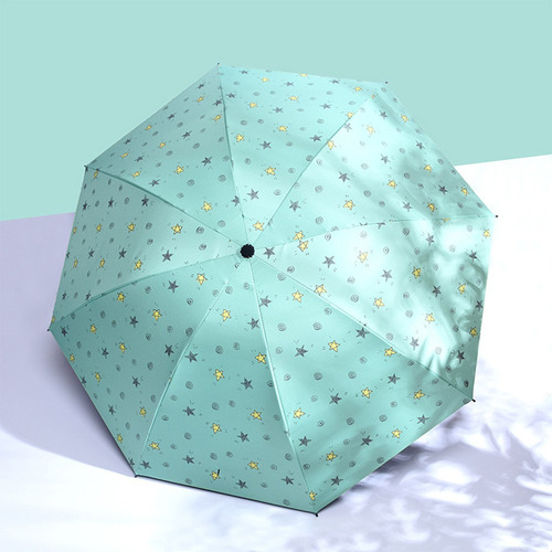 Mini Guarda-chuva Uv Dobrável Com Impressão