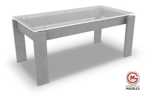 Imagen 4 de 5 de Mesa De Vidrio Con Madera 1,80x0,90