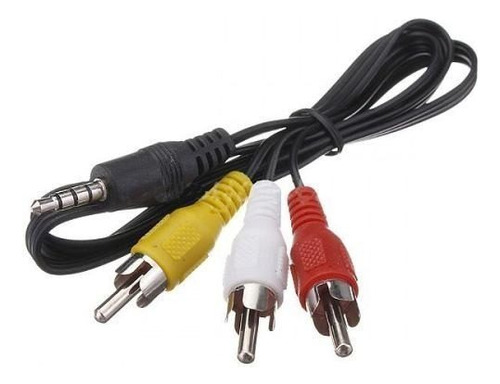 Cable Audio Vídeo Componente Plug 3,5 Mm 3 Rca Av 1.2 Metros