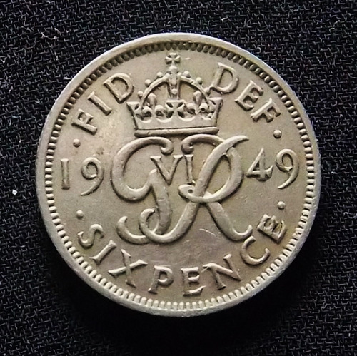 Gran Bretaña 6 Pence 1949 Excelente Km 875