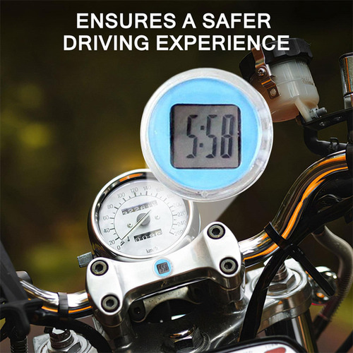 5 Mini Reloj Digital Para Motocicleta, 1,1 Pulgadas De Azul