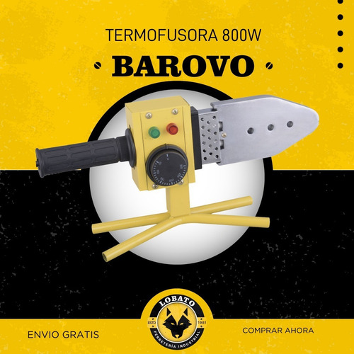 Imagen 4 de 10 de Termofusora Barovo 800w C/ 6 Boquillas Y Maletin Metalico