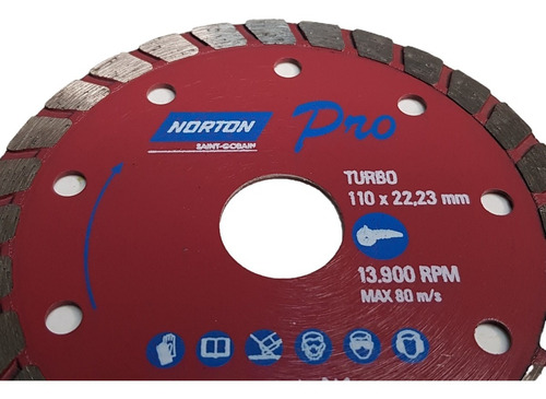 Disco de diamante Norton Turbo 110x8x22,23 mm