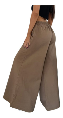 Maxi Palazo Pantalon Oxford Super Amplio Frisa X Talles