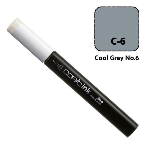 Refil Copic Ink Sketch Ciao Classic Ou Wide Cor Cool Gray 6 Cor C6 Cool Gray 6