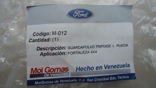 Kit Goma De Tripoide Lado Rueda Fortaleza 4x4 M-012 Rd