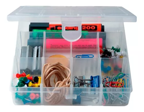  Caja organizadora de plástico con divisores