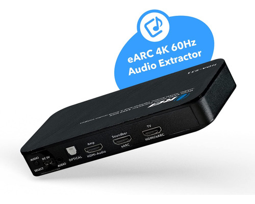 Orei Extractor De Audio Earc 4k A 60hz Para Televisores Sin