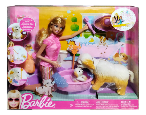 Set Barbie Baño De Espuma Con Perritos Año 2009 Nuevo