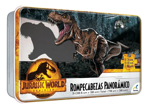 Rompecabezas Panoramico 3 En 1 Jurassic World