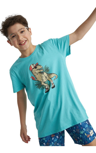 Remera Dino Para Niño Motor Oil