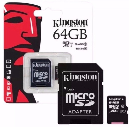 Memoria Kingston Micro Sd 64gb Con Adaptador Clase 10