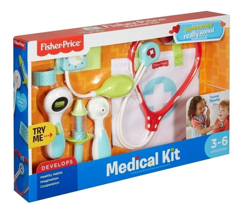 Fisher Price Kit Medico Estetoscopio Con Sonido 