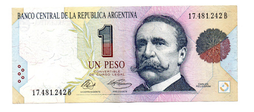Billete 1 Peso Convertible, Bottero 3002, Año 1992 Mb
