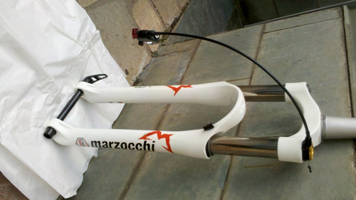 Suspensão Aro 29 Marzocchi M320 Branca 100mm Trava Guidon