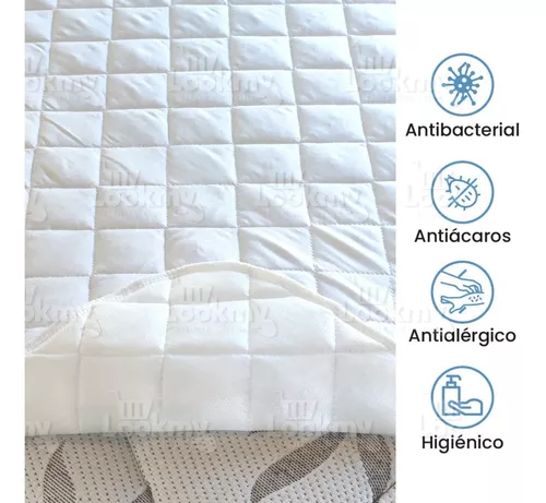 Cubrecolchon Matelaseado Multiflex Ajustable 90x190 Pack X 2