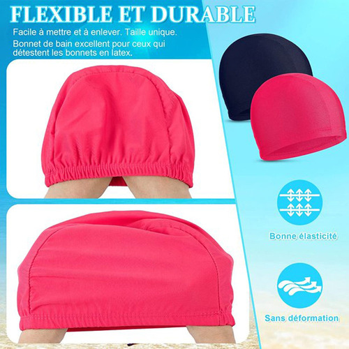 // 6 Gorros De Natación De Tela Impermeables Para