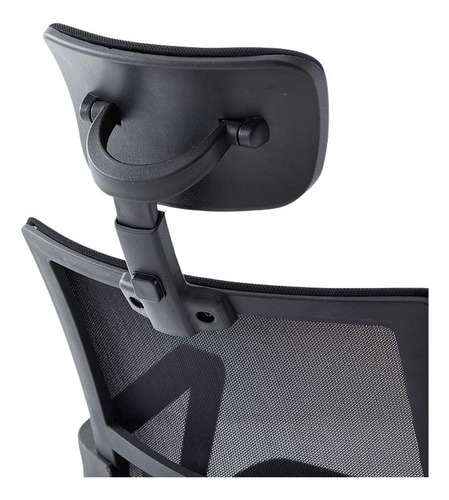 Silla de escritorio Su Ferretería Online 294H ergonómica negra con tapizado de cuero sintético