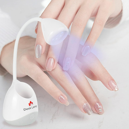 Uv Led Lámpara De Uñas 360° Giratorio Mini Secador De Uñas