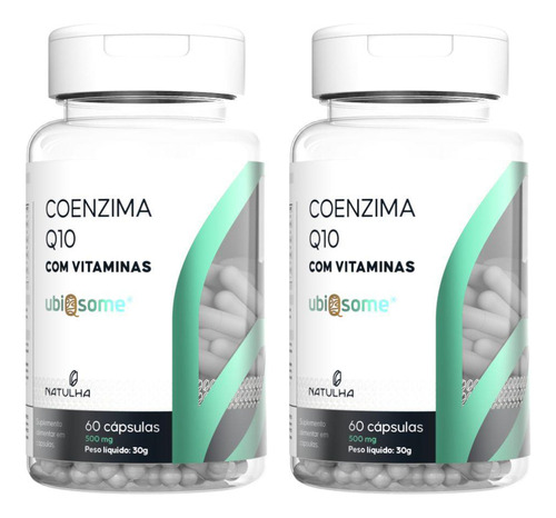 Kit 2x Coenzima Q10 Ubiqsome Vitaminas 60 Cápsulas - Natulha