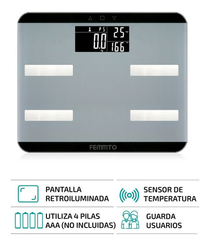 Imagen 2 de 9 de Balanza De Baño Inteligente Personal 180kg Electronica