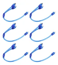 Comprar Cable Adaptador Rca Phono Y, 6 Unidades, 1 Macho A 2 Hembras