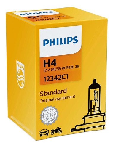 Lampara Philips H4 Standard Delant Bajaj Rouser Ns150 60/55w