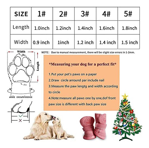 Urbest Dog Shoes With Hook Loop Closure Booties Pet Dog Chih