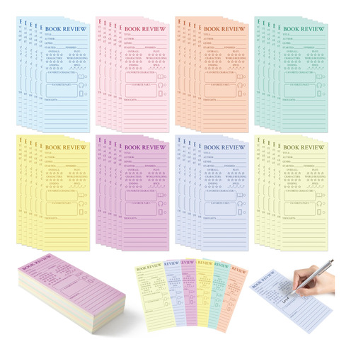Marcadores L1rabe Colorful De Reseñas De Libros, 120 Unidade