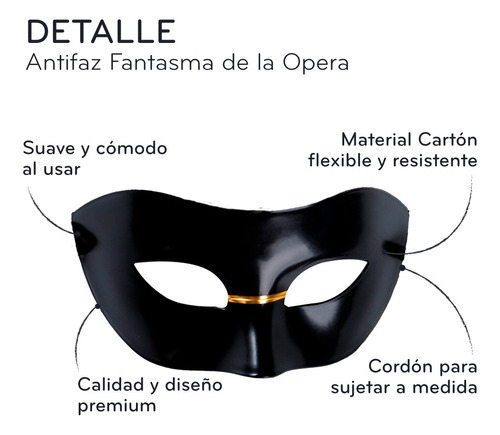 Antifaz Opera Veneciano Liso Cotillon Disfraz Fiesta X12