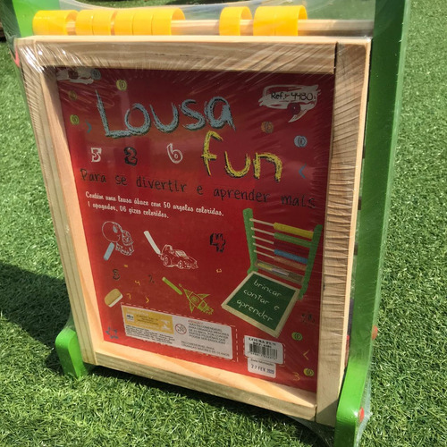 Imagem 5 de 6 de Lousa Fun Colorida Brinquedo Educativo Em Madeira À Vista