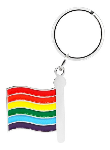 Llavero Metálico Zab, Diseño Bandera Orgullo Lgbtiq+
