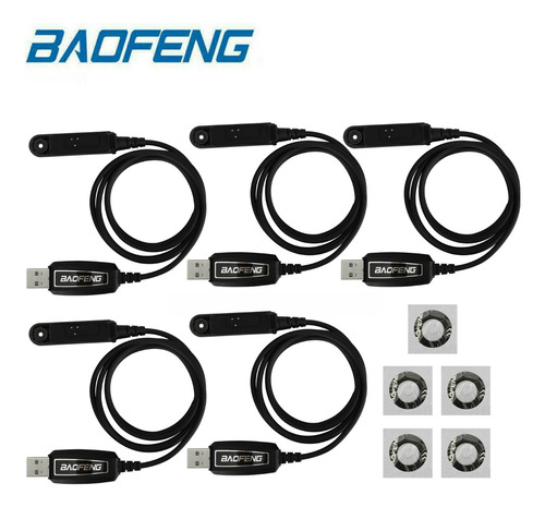 5 Pz Cable Programacion Baofeng Uv-9r Plus Bf-9700 Programa