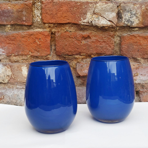 Juego Vajilla 60 Piezas Plato Vaso Copa Cubierto Color Pleno Azul Liso
