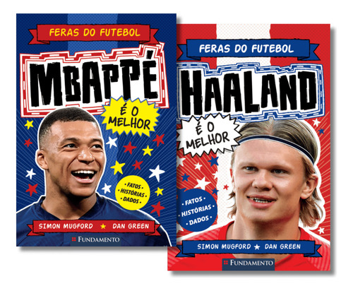 Kit Feras Do Futebol: Mbappé + Haaland, De Simom Mugford. Editorial Fundamento, Capa Mole Em Português