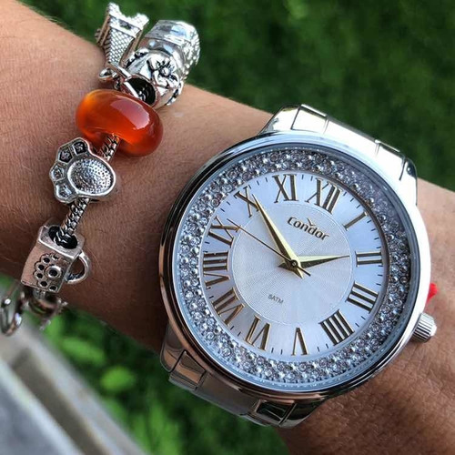 Relógio Feminino Prateado Analogico Condor Co2036kvg/3k Nf