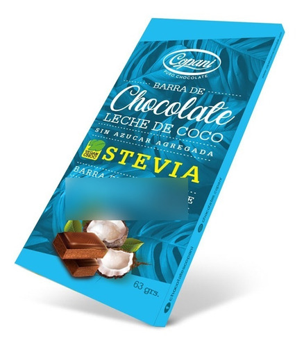 Chocolate Vegano C/ Leche De Coco Y Stevia Copani 63g - Dw