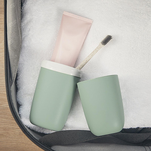 2 Taza De Cepillo De Dientes De Viaje Soporte De Protección