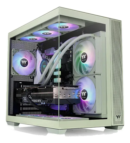 Gabinete Thermaltake View 380 Tg Argb Matcha Green Fan X4 Color Verde