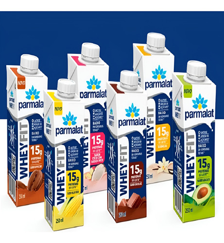 Parmalat Wheyfit Bebida Láctea Sabor Abacate Pack 18un 250ml