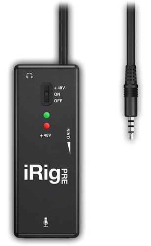 Irig Pre Amp Interface De Microfono Para iPhone, iPod Y iPad