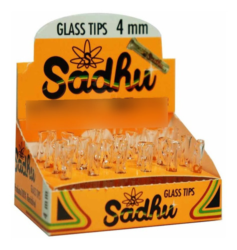 Caixa De Piteira De Vidro Sadhu 4mm - 25 Piteiras