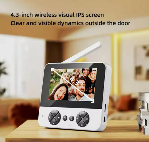 Portero Inhalambrico Inteligente Con Pantalla Hd Wi Fi Blanco