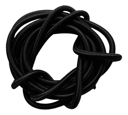 Cordón Elástico, Cuerda Elástica, 5 Mm X 50 M, Color Negro