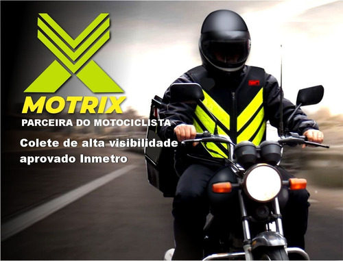 Imagem 4 de 7 de Colete Para Motoboy Mototáxi Moto Refletivo Alta Visibilidade Faixa Aprovado Denatran