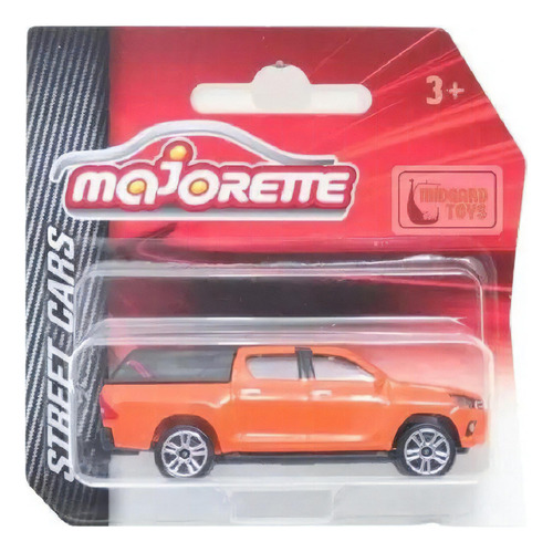 Miniatura Toyota Hilux Revo Laranja Street Cars Majorette