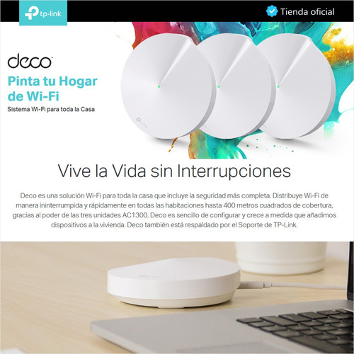Tp-link, Sistema Wifi Malla Para El Hogar, Deco M5 (3-pack)