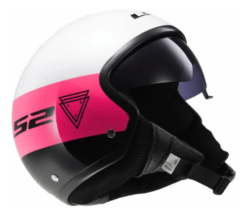 Casco Abierto Ls2 561 Wave Beat Pink Dama Mujer Motos Miguel